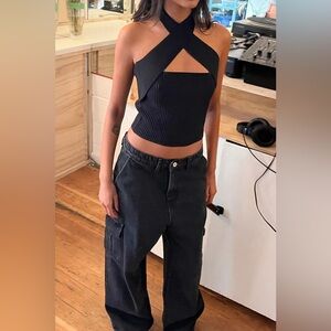 Brand new oak and fort black top